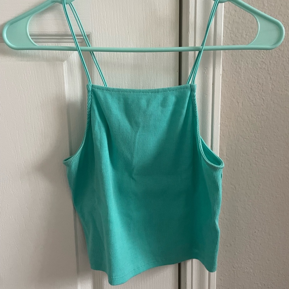 Teal crop top